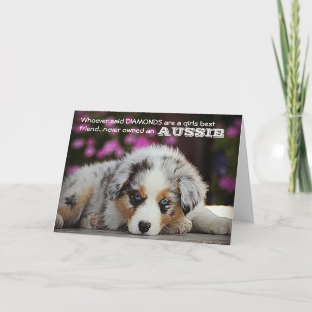 Tarjeta de DIAMONDS Sky Blue Aussises (Anverso)