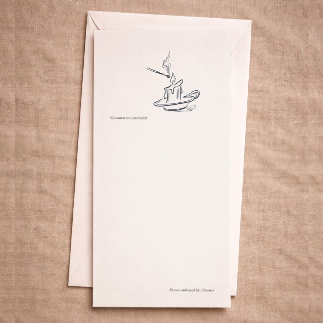 Tarjeta de diario de soledad con arte de línea min (Subido por el creador)
