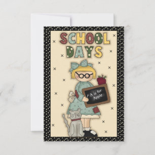 Tarjeta de días escolares para personalizados