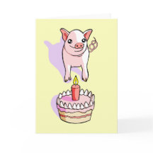 Tarjeta de dibujo animada Cute de Cumpleaños Feliz