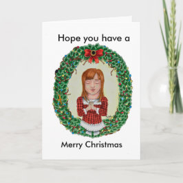 Tarjeta de dibujo cópica de Navidades pequeños