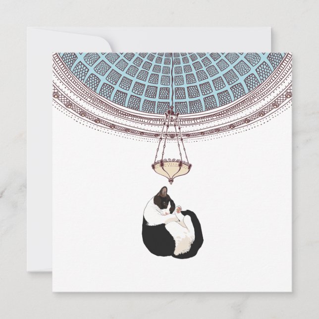 Tarjeta de dibujo de gato (Anverso)