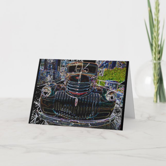 Tarjeta de dibujo de la línea de camiones de Chevy (Anverso)