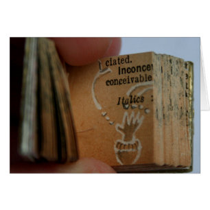 Tarjeta de dibujo de mano para libro de miniaturas