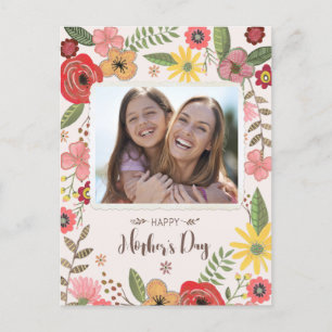 Tarjeta de dibujo del Día de la Madre de zumbido d
