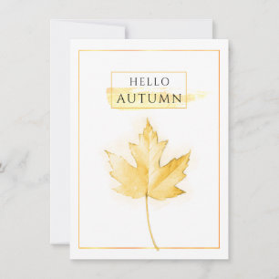 Tarjeta de dibujo elegante y de moda Golden Autumn