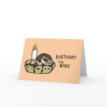 Tarjeta de dibujo Happy Birday Snake Ball Python