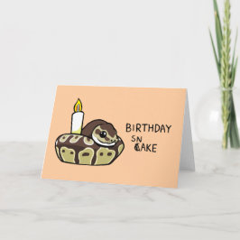 Tarjeta de dibujo Happy Birday Snake Ball Python