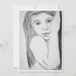 Tarjeta de dibujo "Perdida en los ojos"