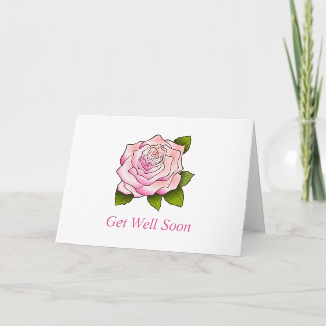 Tarjeta de dibujo rosa rosado de época (Anverso)