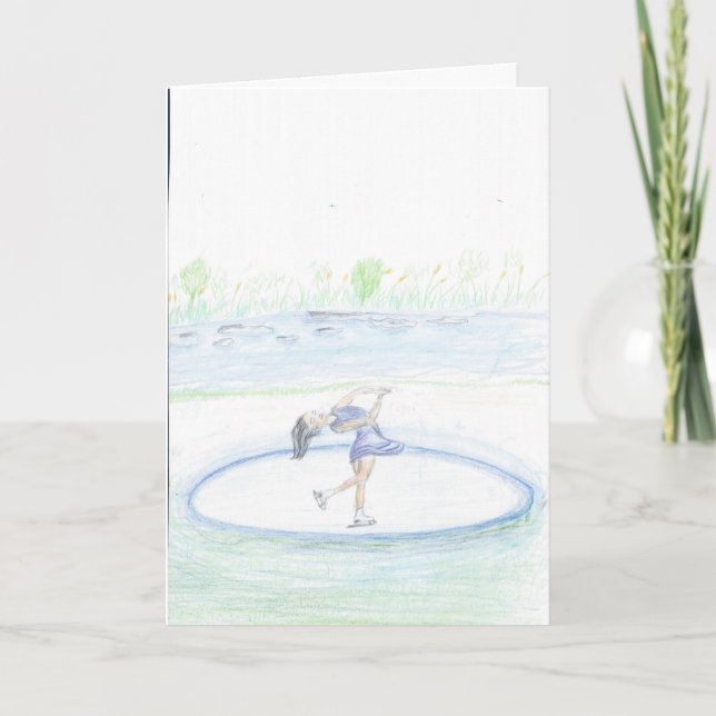 Tarjeta de dibujo simple en blanco (Anverso)