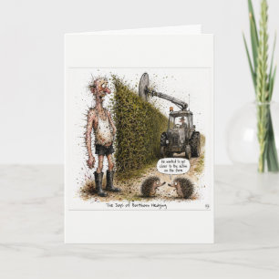 Tarjeta de Dibujos Animados de Granja de Nueva Zel