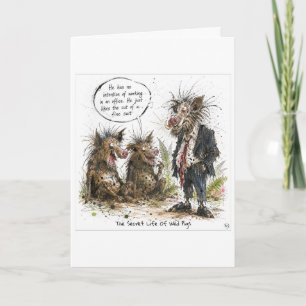 Tarjeta de Dibujos Animados de Granja de Nueva Zel