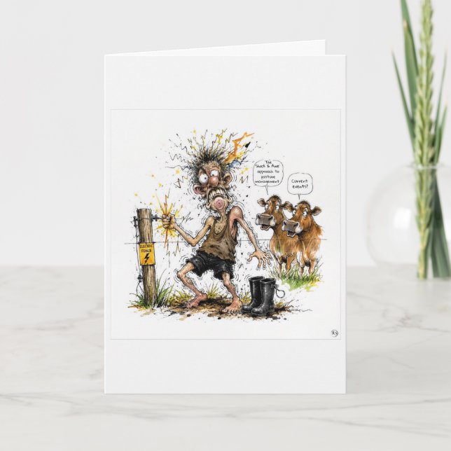 Tarjeta de Dibujos Animados de Granja de Nueva Zel (Anverso)