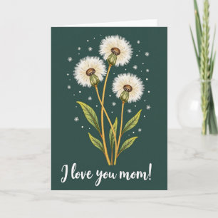Tarjeta de Diente de León para Mamá