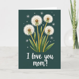 Tarjeta de Diente de León 'Te Quiero Mamá'