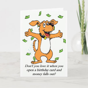 Tarjeta de dinero de cumpleaños