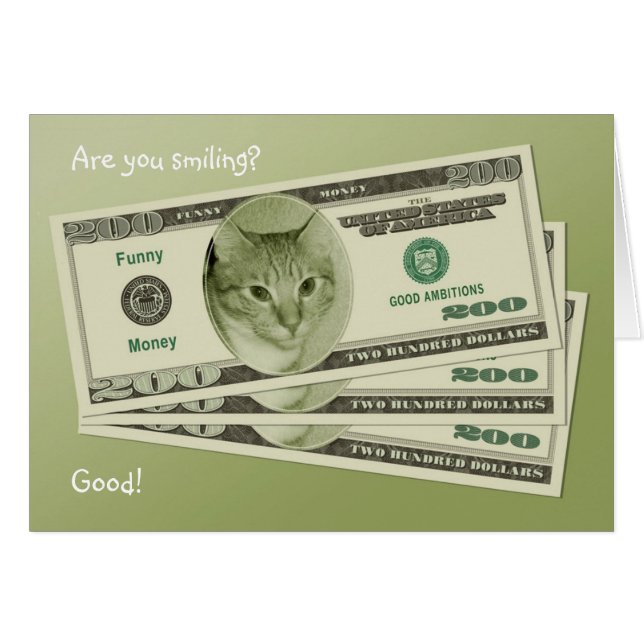 Tarjeta de dinero divertida (Anverso (Horizontal))