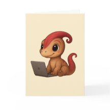Tarjeta de Dino - Dino Kammli en la laptop
