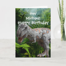 Tarjeta de dinosaurio jurásico