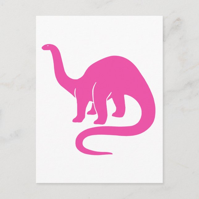 Tarjeta de dinosaurio - Rosa (Anverso)
