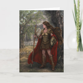 Tarjeta de diosa Athena por el artista Lindsay Arc