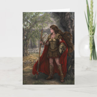 Tarjeta de diosa Athena por el artista Lindsay Arc