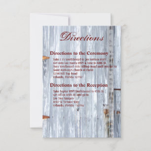 Tarjeta de dirección 3.5x5 White Wash Wood Barn Do