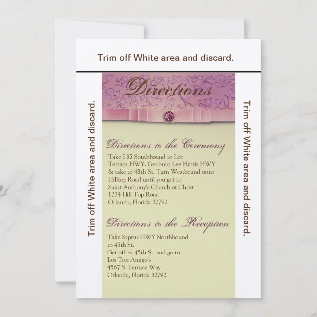 Tarjeta de dirección 3.5x6 Ametryst Jewel Grabado  (Anverso)