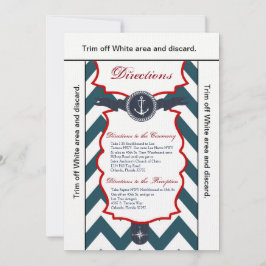 Tarjeta de dirección 3.5x6 Ancla náutica Compass O