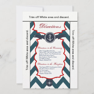 Tarjeta de dirección 3.5x6 Ancla náutica Compass O