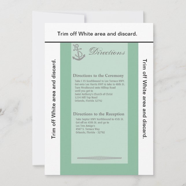 Tarjeta de dirección 3.5x6 Anclaje de nudo náutico (Anverso)