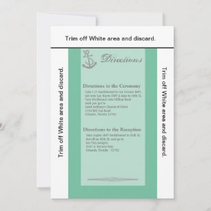 Tarjeta de dirección 3.5x6 Anclaje de nudo náutico