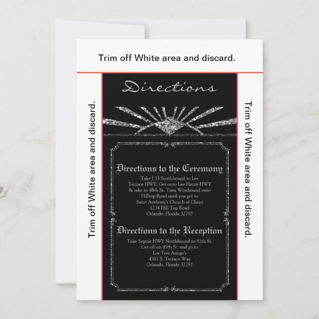 Tarjeta de dirección 3.5x6 Art Deco Roaring 20s GA (Anverso)