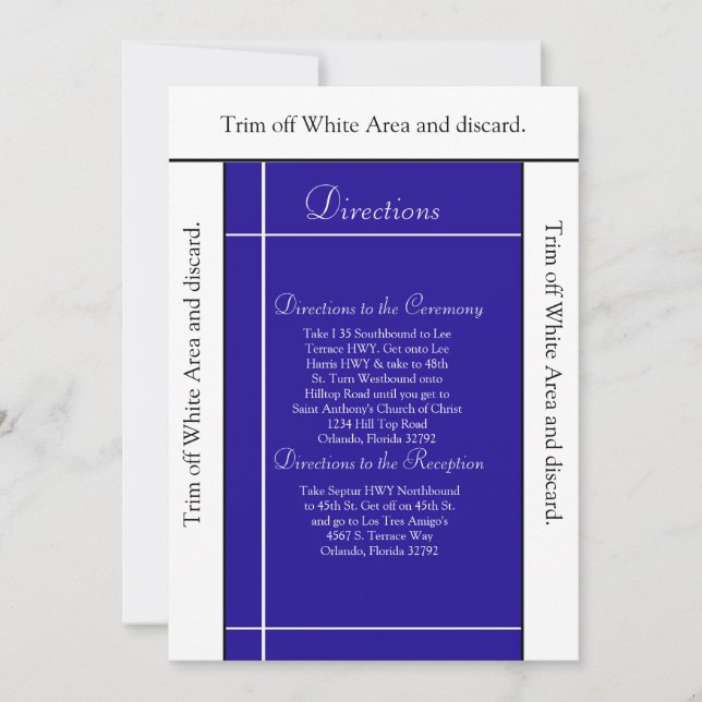 Tarjeta de dirección 3.5x6 azul y blanco (Anverso)