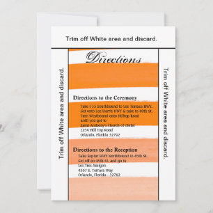 Tarjeta de dirección 3.5x6 banda de sonido Naranja