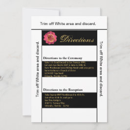Tarjeta de dirección 3.5x6 banda moderna Black Whi