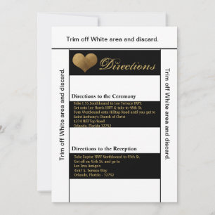 Tarjeta de dirección 3.5x6 banda moderna Black Whi