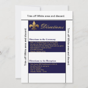 Tarjeta de dirección 3.5x6 banda moderna Navy Whit