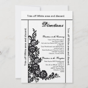 Tarjeta de dirección 3.5x6 Black Lace Damask Antiq