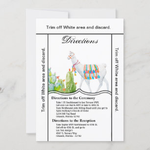 Tarjeta de dirección 3.5x6 Boho Llama Bohemian Cac