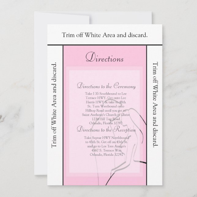 Tarjeta de dirección 3.5x6 Bride & Groom (Anverso)