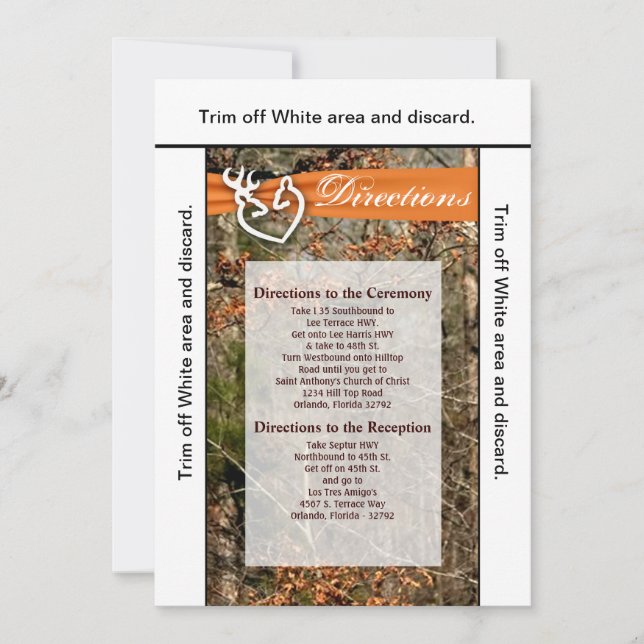 Tarjeta de dirección 3.5x6: Camo negro de la parej (Anverso)