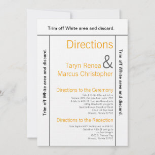 Tarjeta de dirección 3.5x6 Chevro gris amarillo