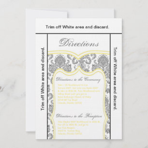 Tarjeta de dirección 3.5x6 Damasco gris de Yello