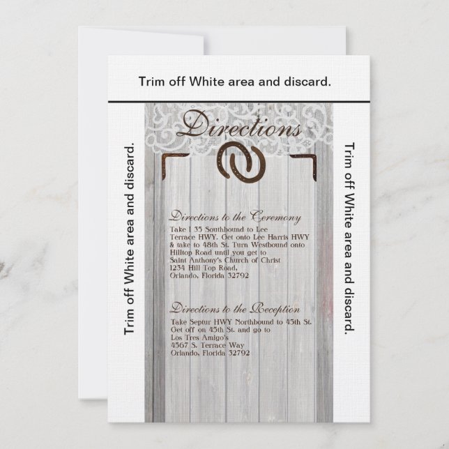 Tarjeta de dirección 3.5x6 equino calzado madera (Anverso)