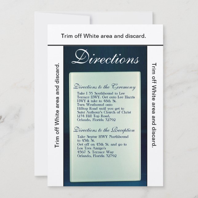 Tarjeta de dirección 3.5x6 Espejo de vidrio escarp (Anverso)