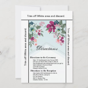 Tarjeta de dirección 3.5x6 Flor tropical en color 