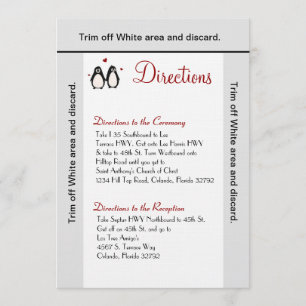 Tarjeta de dirección 3.5x6: golpe de amor pingüino