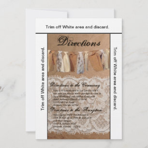 Tarjeta de dirección 3.5x6 Kraft Paper Bag Lace Bu